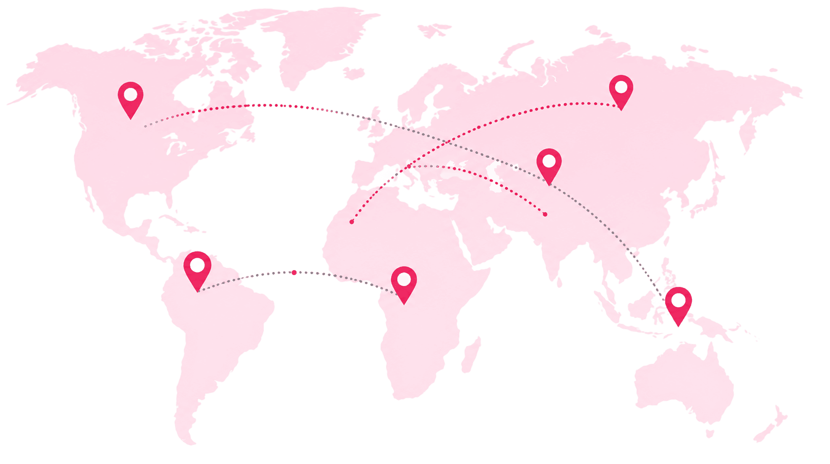 World map showing Style Stack global reach
